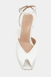 Nisantasi Shoes Vela Pearl Satin Ankle Tied Toe Light Detailed Women Heels Shoes - Image 4