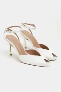 Nisantasi Shoes Vela Pearl Satin Ankle Tied Toe Light Detailed Women Heels Shoes - Image 6
