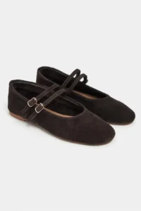 Nisantasi Shoes James Brown Suede Leather Flat Sole Women Flats - Image 5
