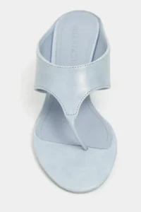 Nisantasi Shoes Corey Bebe BLUE RUSTIC Flip Flops Wedge Heels Women Slippers - Image 4