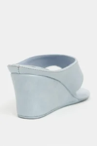 Nisantasi Shoes Corey Bebe BLUE RUSTIC Flip Flops Wedge Heels Women Slippers - Image 5