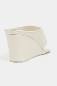 Nisantasi Shoes Corey BEIGE RUSTIC Flip Flops Wedge Heels Women Slippers - Image 5