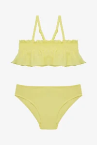 Penti Yellow Girl's Lilly Lemon Ruffle Bandeau Bikini Set