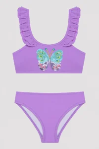 Penti Girls' Butterfly Barbell Lilac Bikini Set
