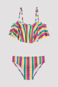 Penti Girls' Striped Bandeau Bikini Set