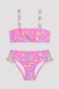 Penti Girl's Colorful Ocean Bandeau Multicolored Bikini Set