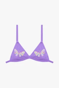 Penti Lilac Girl's Butterfly Ruffled Triangle Bikini Set - Image 2