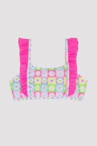 Penti Girls' Daisy Patterned Bandeau Bikini Set - Image 2