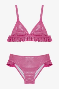 Penti Pink Girls' Shiny Triangle Bikini Set