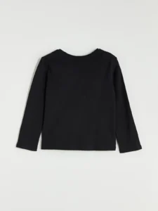 LCW Kids Black Crew Neck Girls' T-Shirt - Image 3