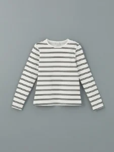 LCW Kids Black Crew Neck Girls' T-Shirt