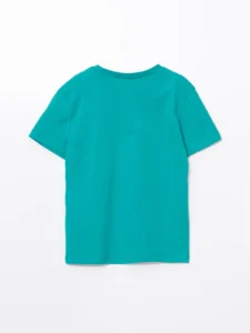LCW Kids Green Crew Neck Printed Boys' T-Shirt - Image 3