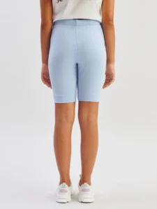 LCW Kids Blue Elastic Waist Girls' Short Leggings - Image 3
