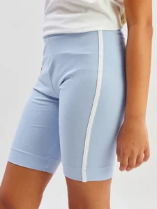 LCW Kids Blue Elastic Waist Girls' Short Leggings - Image 4