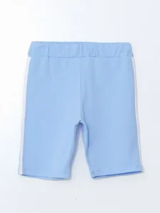 LCW Kids Blue Elastic Waist Girls' Short Leggings - Image 5