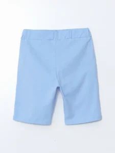 LCW Kids Blue Elastic Waist Girls' Short Leggings - Image 7