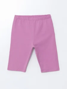 LCW Kids Pink Elastic Waist Girls' Short Leggings