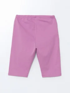LCW Kids Pink Elastic Waist Girls' Short Leggings - Image 3