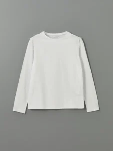 LCW Kids White Crew Neck Girls' T-Shirt