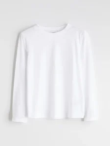 LCW Kids White Crew Neck Basic Girls' T-Shirt - Image 2