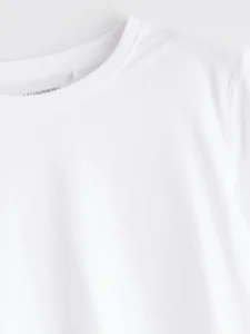 LCW Kids White Crew Neck Basic Girls' T-Shirt - Image 3