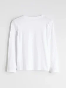 LCW Kids White Crew Neck Basic Girls' T-Shirt - Image 4