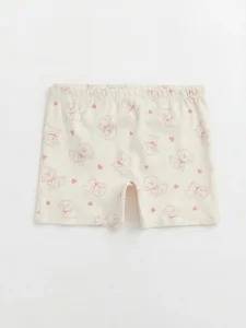 LCW Kids Ecru Printed Girls' Boxer