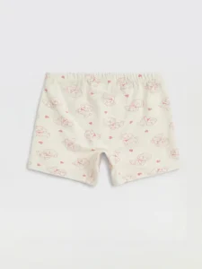 LCW Kids Ecru Printed Girls' Boxer - Image 2