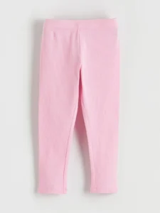 LCW Kids Pink Elastic Waist Girls' Ribbed Leggings
