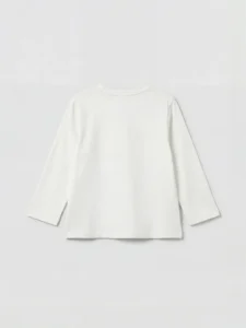 LCW Kids White Crew Neck Printed Girls' T-Shirt - Image 3
