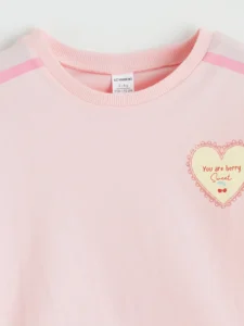 Crew Neck Printed Girls' T-Shirt 2 Sets - Image 4