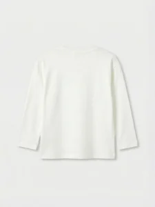 LCW Kids White Crew Neck Embroidered Girls' T-Shirt - Image 2