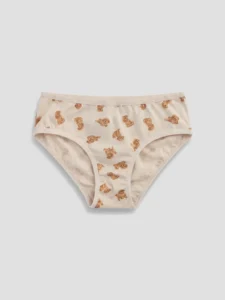 LCW Kids Beige Teddy Bear Patterned Girls' Panties
