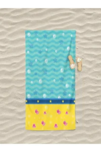Erays Home Seaside Pattern Printed Beach Towel Cotton Children's Beach Towel Sea Towel