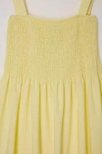 Trendyol Curve Yellow Weaving Plus Size Dress - Image 6
