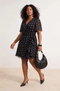 Trendyol Curve Brown Weaving Plus Size Dress
