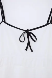 Trendyol Curve WHITE Lined Thin Sleeveless Bias Detailed Knitting Plus Size Dress - Image 5