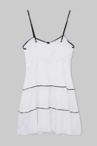Trendyol Curve WHITE Lined Thin Sleeveless Bias Detailed Knitting Plus Size Dress - Image 6