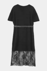 Trendyol Curve Black Lace Detailed Knitting Plus Size Dress - Image 7