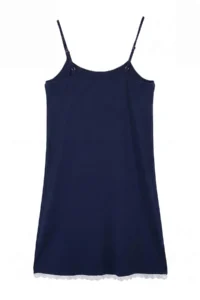 Trendyol Curve NAVY BLUE Viscose Rib Knitting Plus Size Nightgown - Image 6