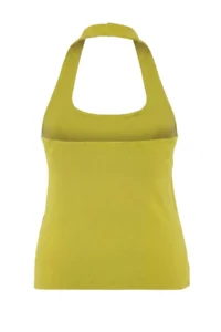 Trendyol Curve Oil Green Soft Flowy Material Crop Knitting Plus Size Tank Top - Image 7