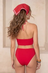 TRENDYOLMİLLA Slogan Detailed bralette Covered Regular Waist hipster Bikini Set - Image 3