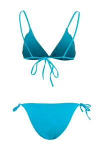 TRENDYOLMİLLA Turquoise Triangle Covered Accessory Detailed Regular Waist High Leg Bikini Set - Image 7