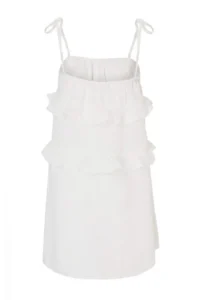 TRENDYOLMİLLA WHITE Weaving Ruffle Detailed Super Mini 100% Cotton Beach Dress - Image 6