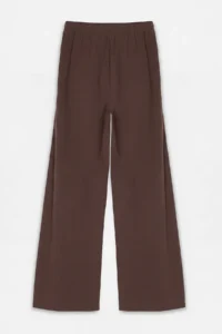 Drop by TrendyolMilla Brown V-neck with pocket Tek buttoned Top Elastic Waist with pocket Pantolonlu Set - Image 9