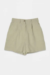 Drop by TrendyolMilla Khaki Elastic Waist Wide Leg Cotton with pocket Pants - Image 4