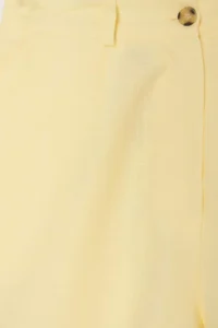 Drop by TrendyolMilla Yellow Elastic Waist Wide Leg Cotton with pocket Pants - Image 2