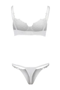 TRENDYOLMİLLA Ecru Lace Heart Detailed Floral Wireless Underwear Set - Image 6