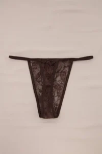 TRENDYOLMİLLA Bitter Brown Jersey buttoned Plain Wireless Babydoll - Image 8