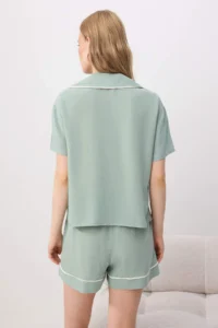TRENDYOLMİLLA MINT Plain shally Weaving Pajama Set - Image 4